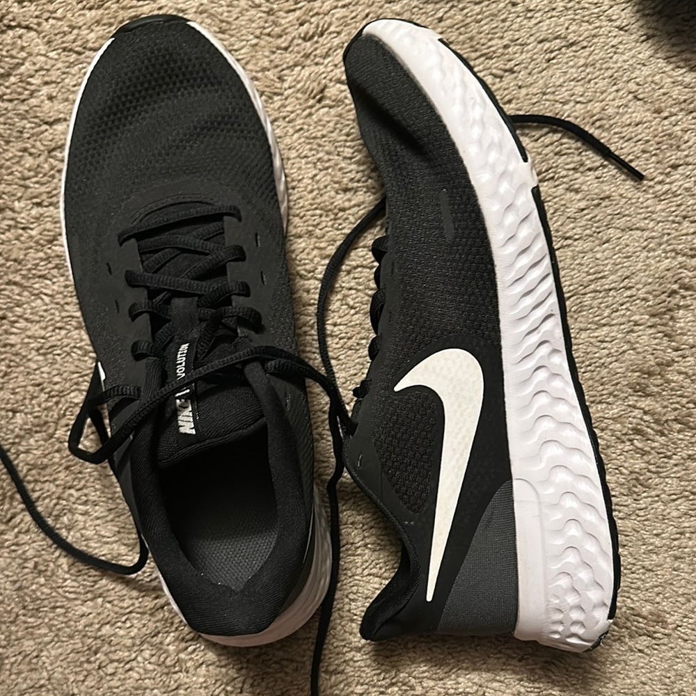 Nike Black and White Low-Top Sneakers